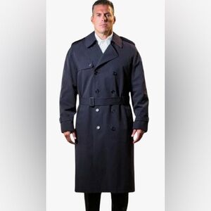 DSCP Vintage Military All Weather Army Black Trench Coat - men’s